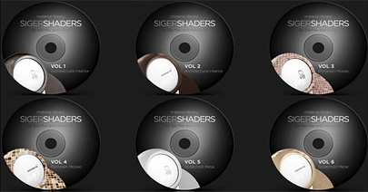 SigerShaders V-Ray and Mental ray materials Vol.1-6