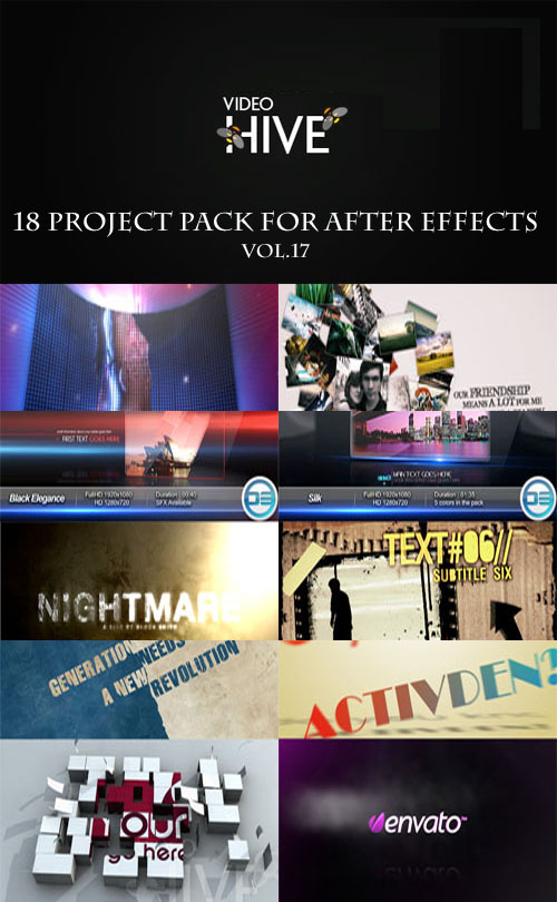 [Footage]18 Project Pack for After Effects Vol.17 (Videohive)