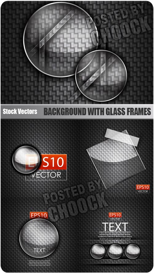 Background with glass frames - Stock Vector