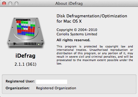 iDefrag 2.1.1 (ENG) [2011]