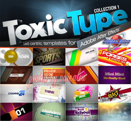 Toxic Type Collection vol.1 for After Effects (393 MB)