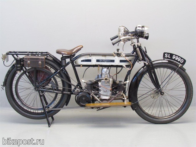 Старинный мотоцикл Douglas 1914
