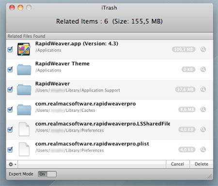 OSXBytes iTrash v1.6 MacOSX