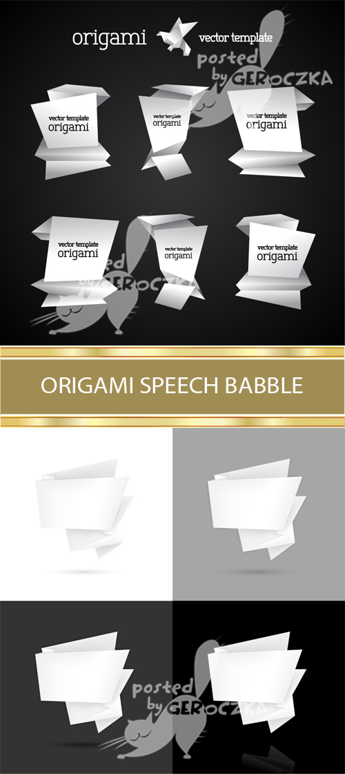 Origami speech bubble