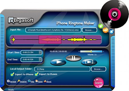 Bigasoft iPhone Ringtone Maker 1.9.0.4331 Multilanguage