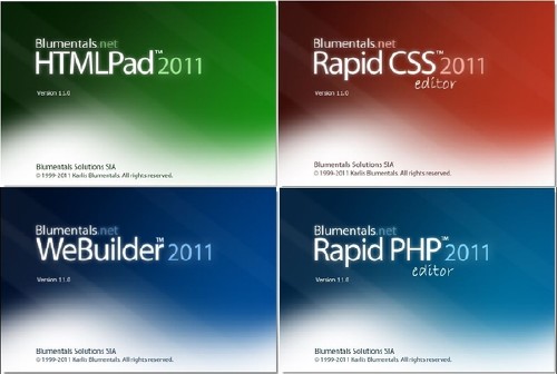 Blumentals HTMLPad, Rapid CSS, WeBuilder 2011 v11.2.0.129 & Rapid PHP 2011 v11.1.0.128