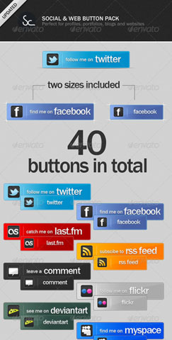 Graphicriver Social and Web Buttons Pack
