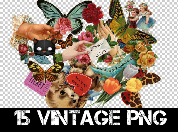 15 Vintage PNGs