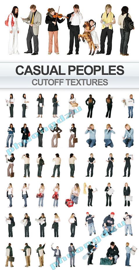 Casual Peoples on transparent background