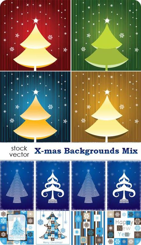 Stock Vectors - X-mas Backgrounds Mix