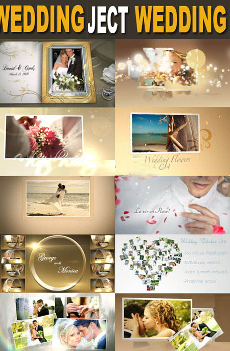 10 Template Wedding Project After Effect Bundle