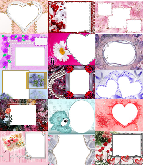 Photo frames for Valentine039;s Day pack 19 for Photoshop