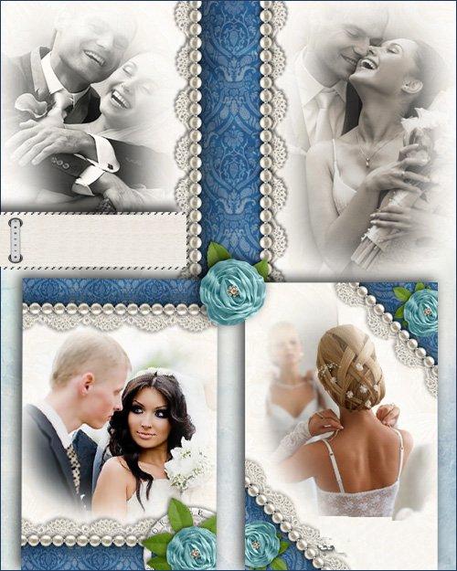 Wedding Album - Tender blue roses