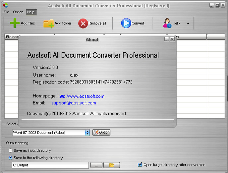 AostSoft All Document Converter Professional 3.8.3