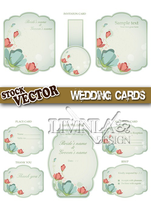  3 Stock Vector Wedding Cards Categories Vectors Elements EPS AI 