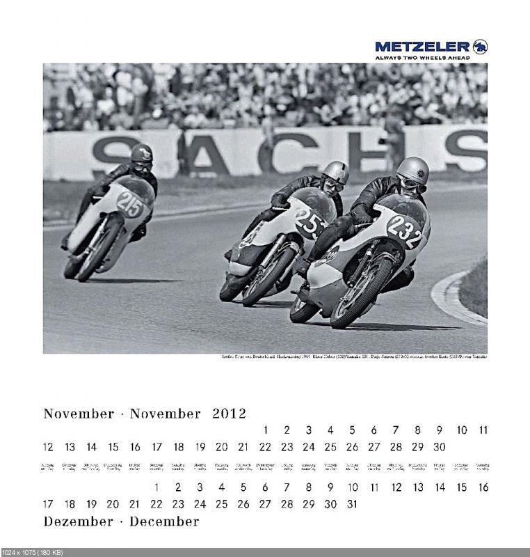 Календарь Metzeler 2012
